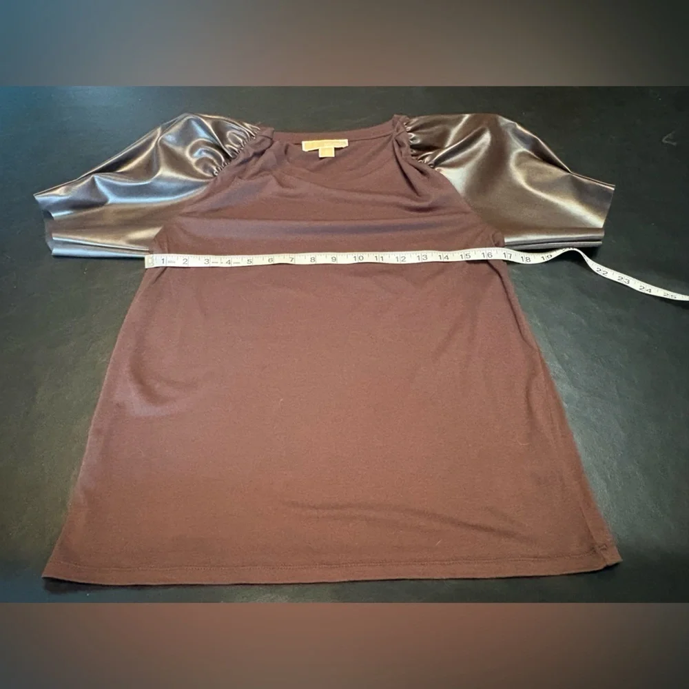 MICHAEL Michael Kors Women's Puff-Sleeve T-Shirt, Brown, Medium
